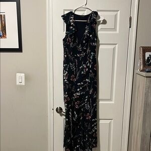 Banana Republic Navy Floral Maxi Dress